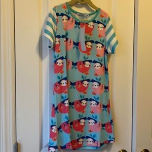 Girls sloth print dress size 10 new w tags